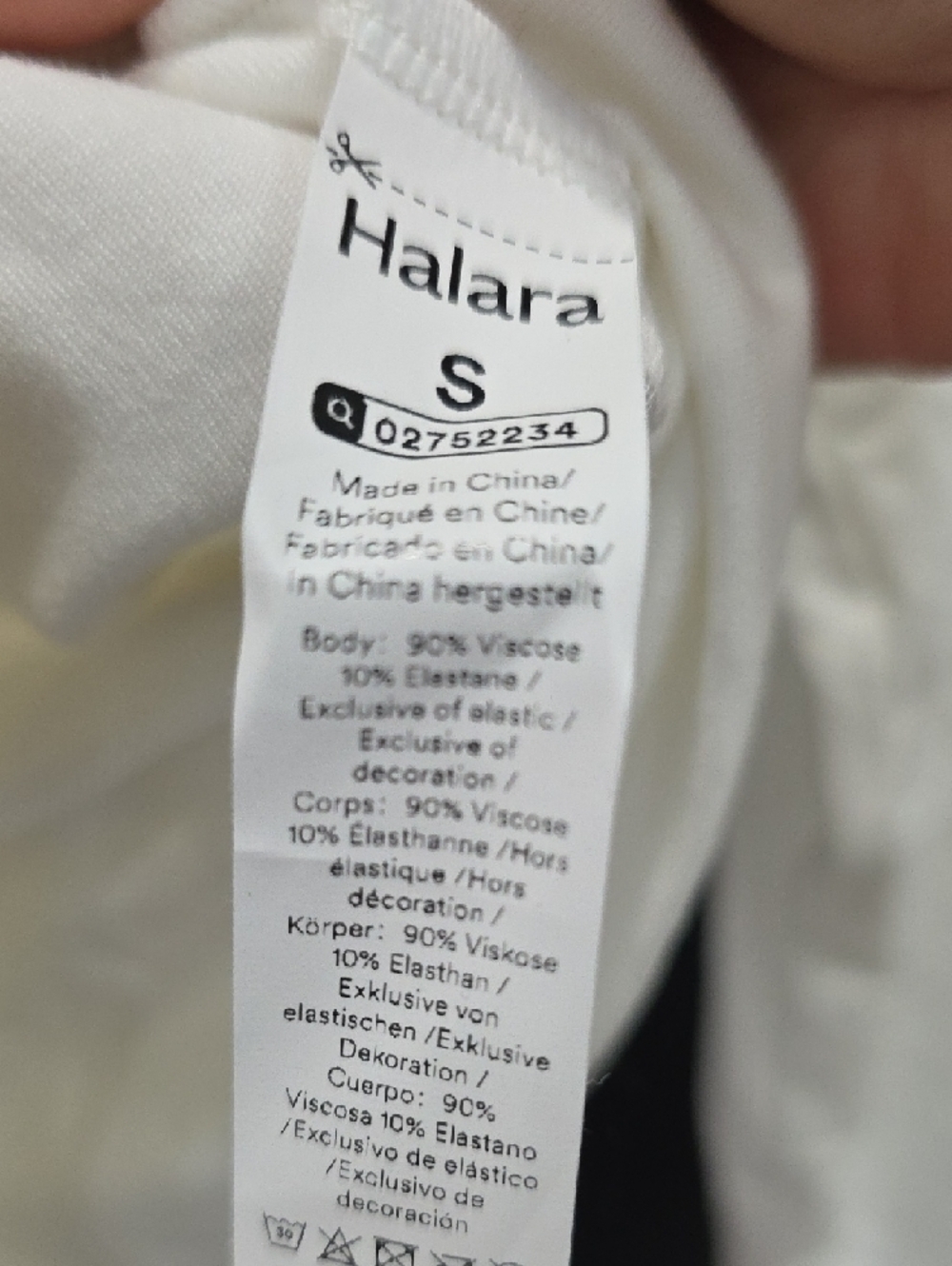 HALARA White Cropped Long-Sleeve Crew Top - Picture 5 of 6